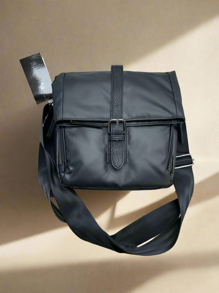 Mosaic Nylon Shoulder Bag- $45.99 Black