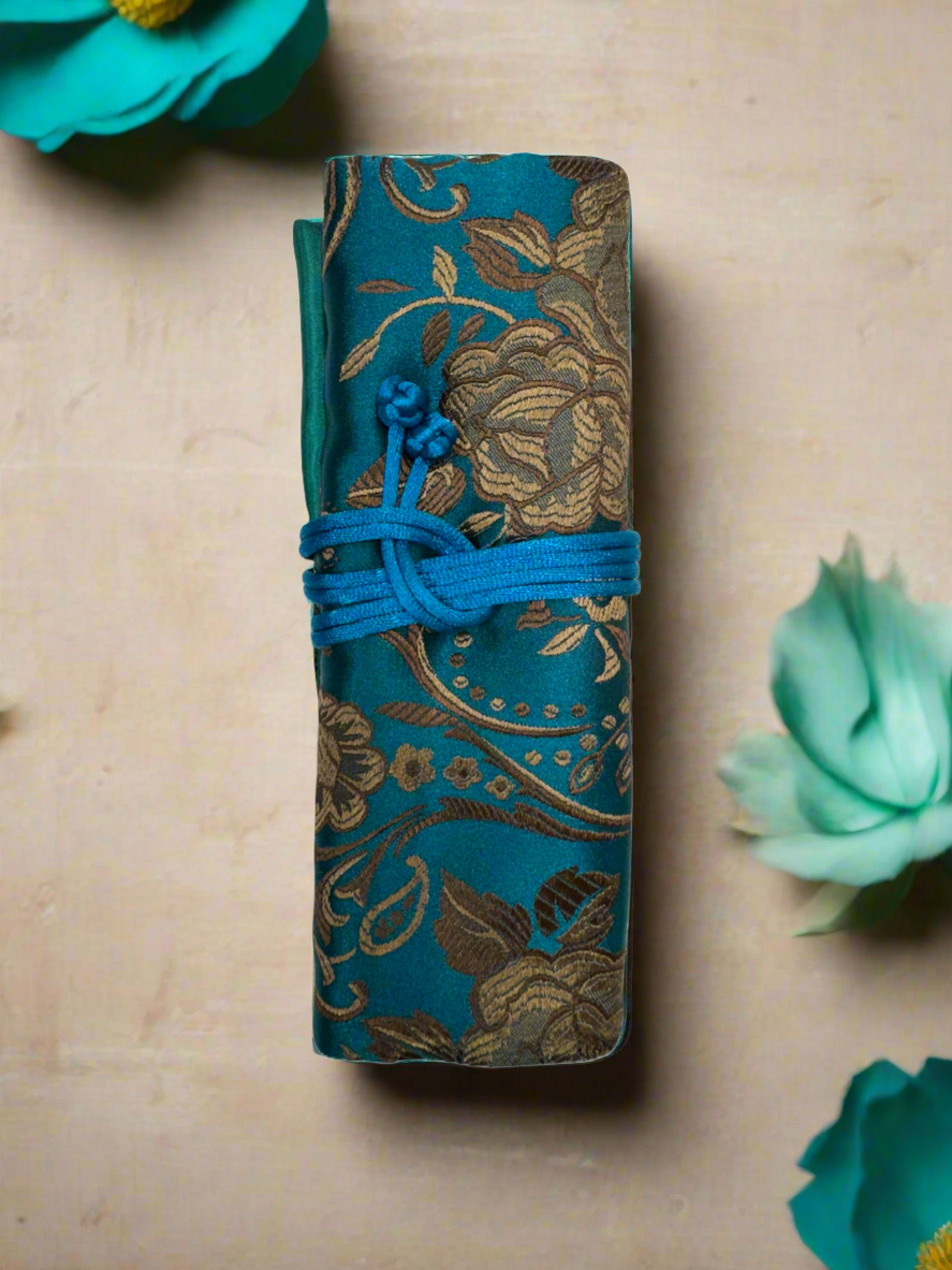 Cathayana Jewelry Rolls Peony- Teal Brown
