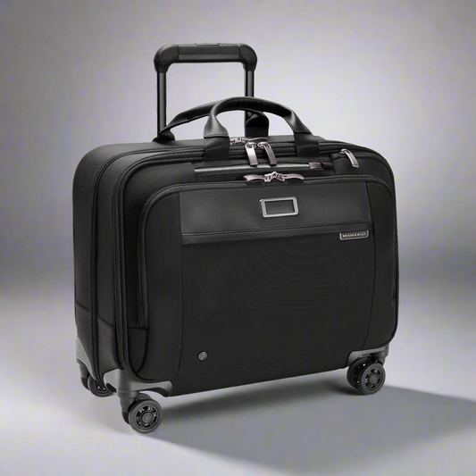 Briggs & Riley @WORK Large RFID Zippered Briefcase Spinner (Free Monogram)- KR530SP Black