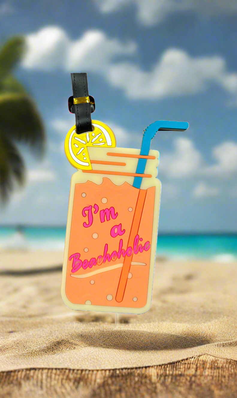 Beach Drink Luggage Tag beachaholic