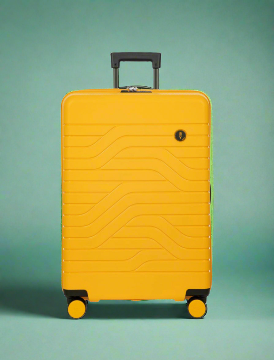 Bric's Ulisse 28" Medium Checked Hardside Expandable Spinner Mango Yellow