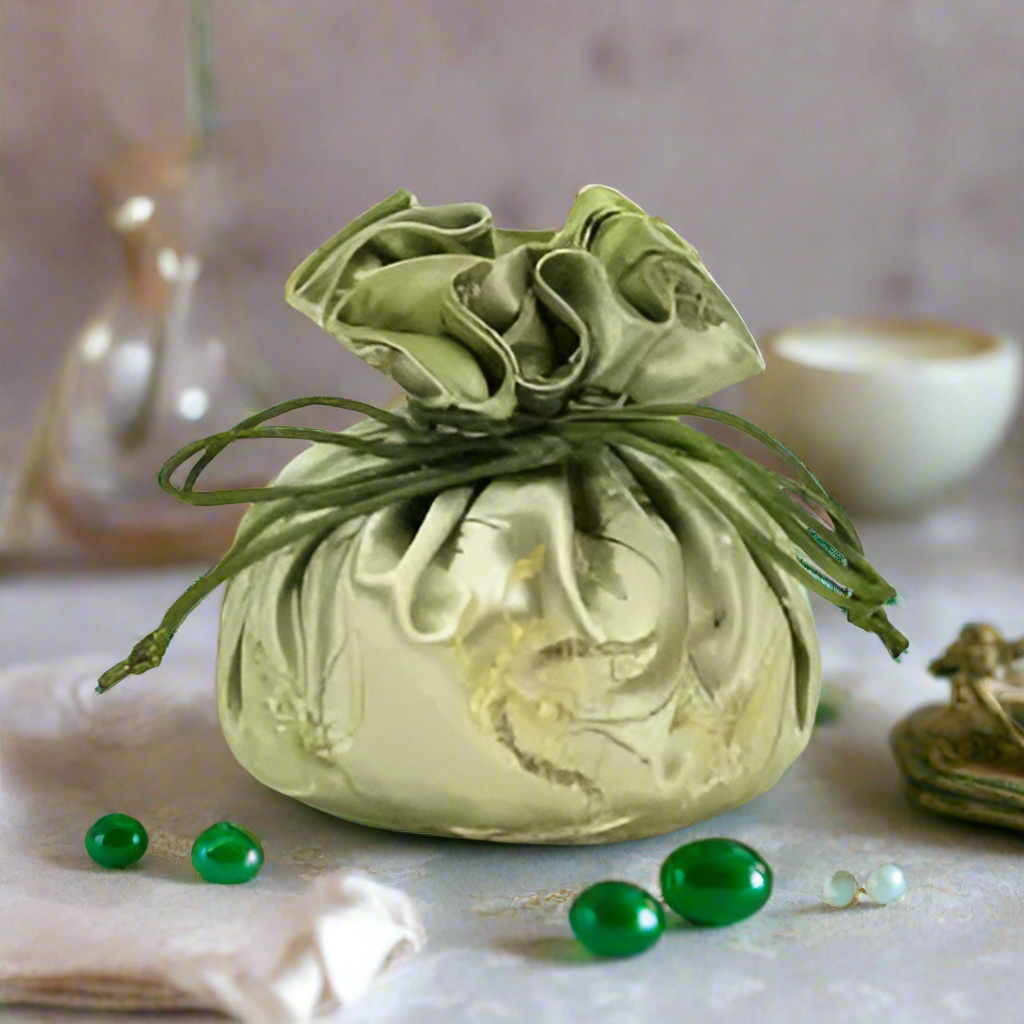 Cathayana Jewelry Pouch Butterfly & Dragonfly- Light Green