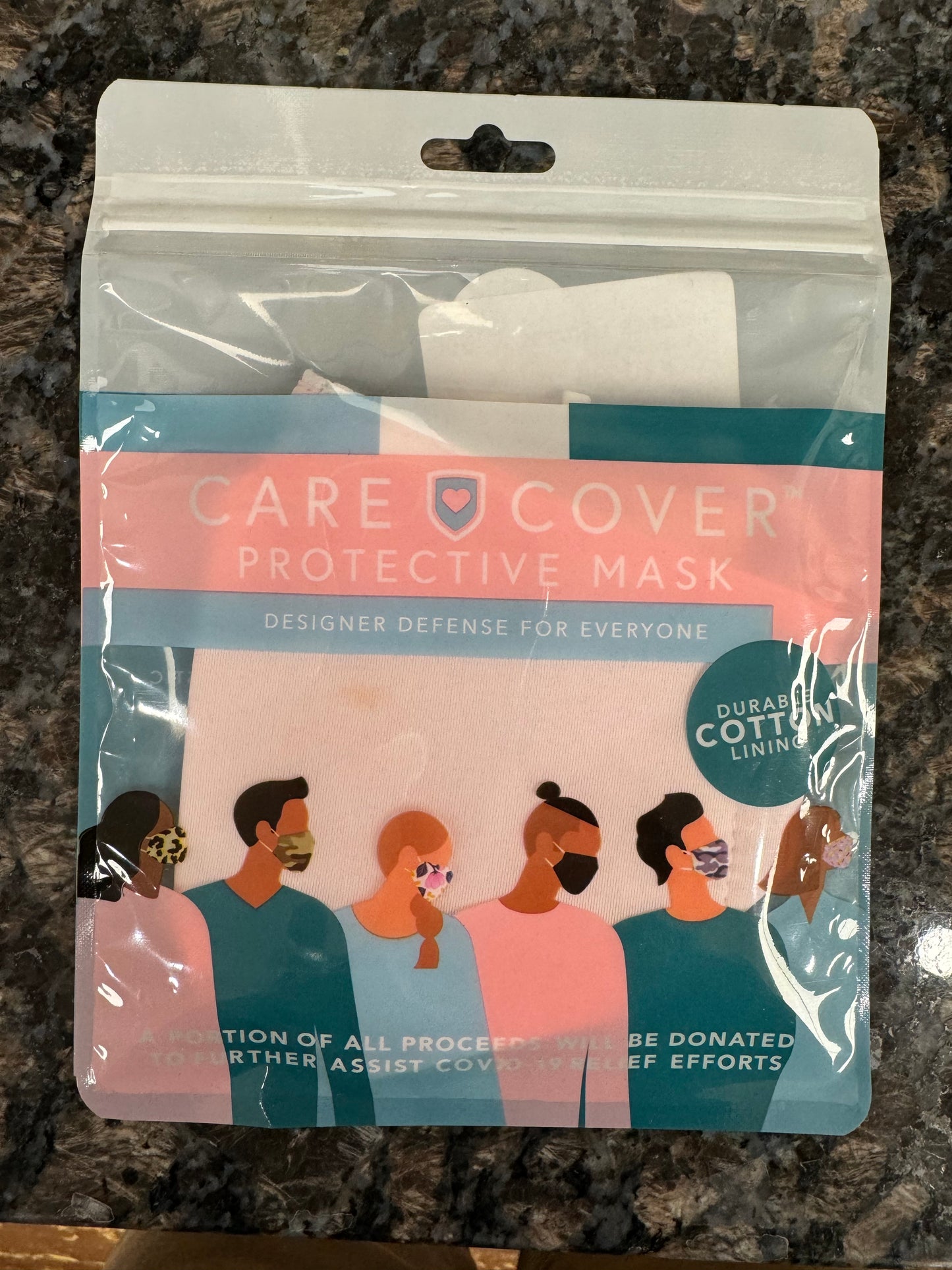 Care Cover Protective Face Mask - Assorted- $1.99 Pink