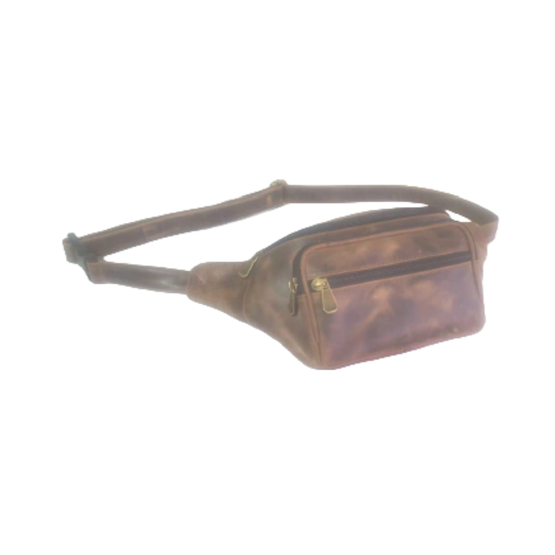 Distressed Leather Waist Pack Distressed