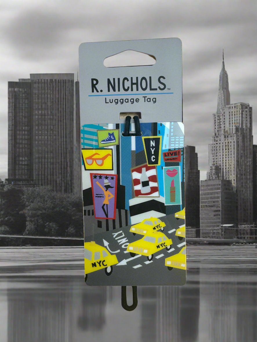R. NICHOLS Placard Luggage Tag NYC