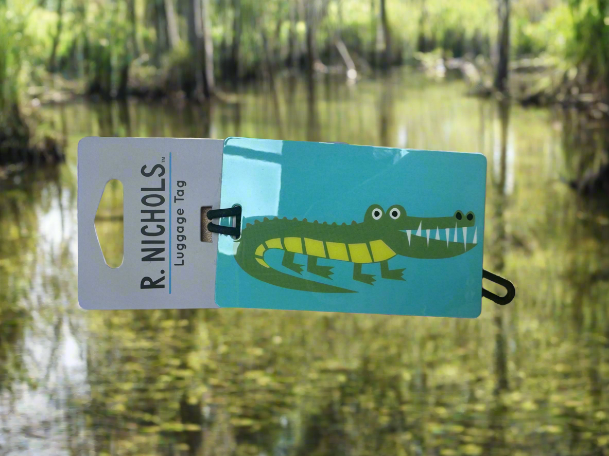 R. NICHOLS Placard Luggage Tag Alligator