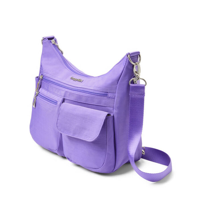 Baggallini Modern Everywhere Hobo Crossbody w/ Trolley Sleeve & RFID Wristlet Wallet