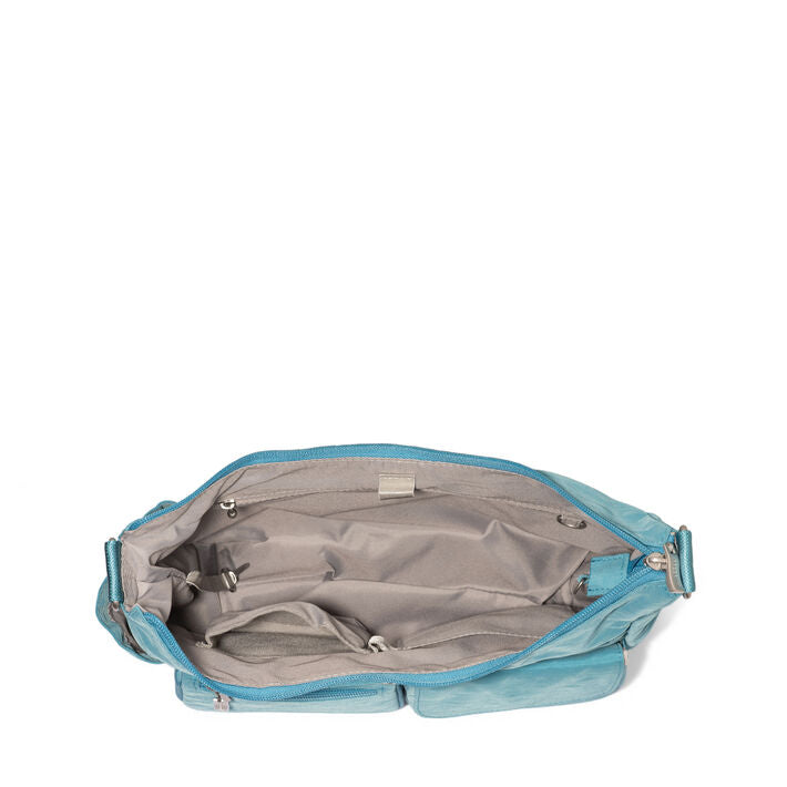 Baggallini Modern Everywhere Hobo Crossbody w/ Trolley Sleeve & RFID Wristlet Wallet