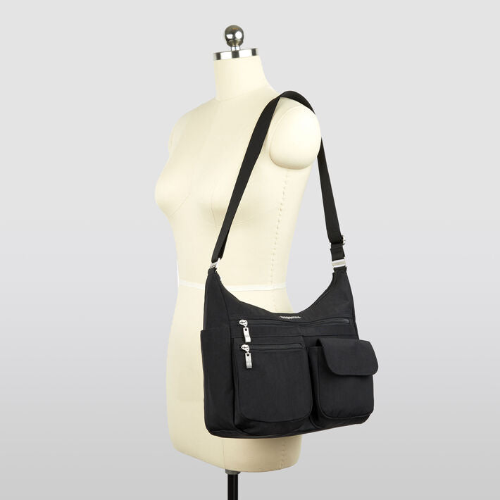 Baggallini Everywhere Crossbody Bagg With RFID Removable Wristlet Wallet