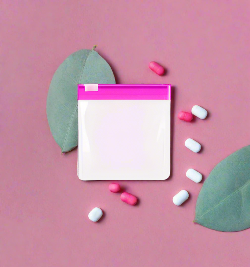 One Clear Pill Pouch - Assorted Pink