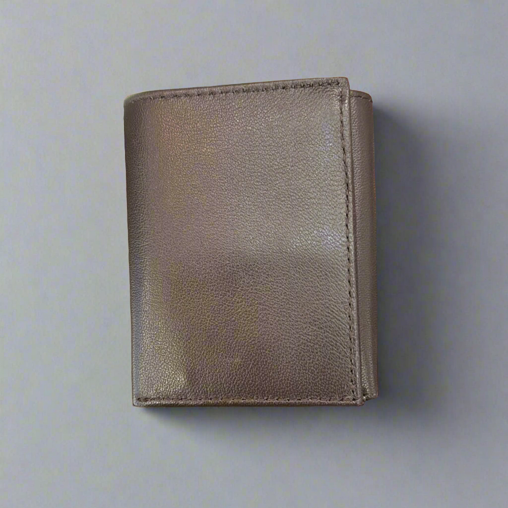 DK Leather RFID Trifold wallet Brown