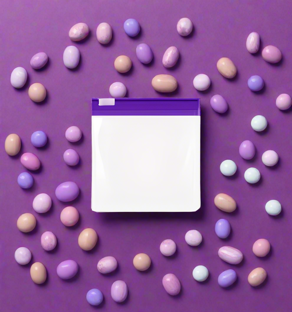 One Clear Pill Pouch - Assorted Purple