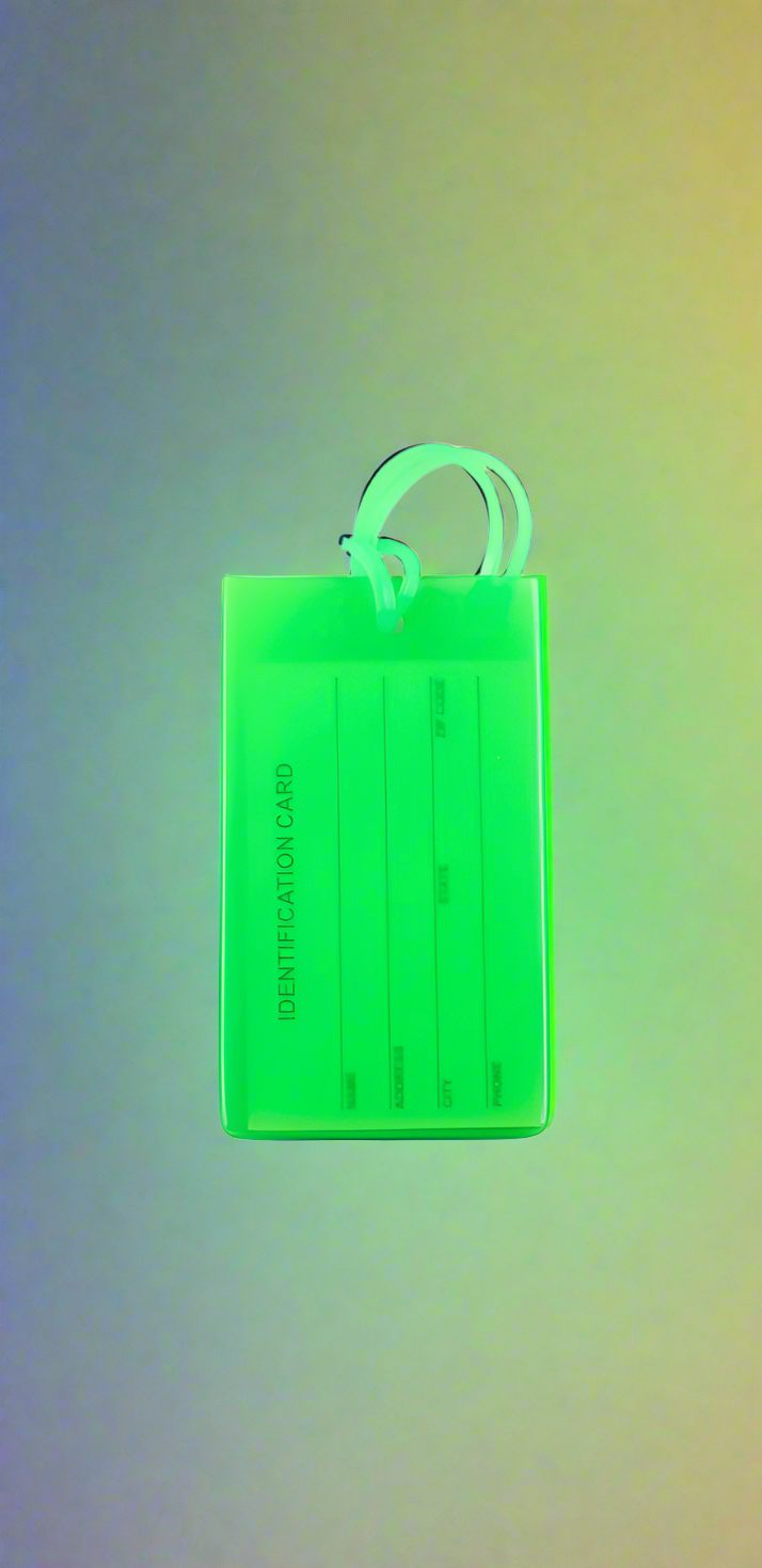 Jelly Luggage Tag Neon Green