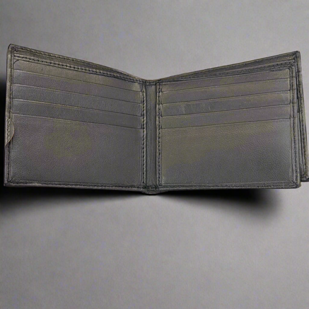 Leather Bifold with Extra Middle Flap Wallet