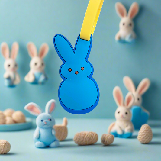 Blue Bunny mini Luggage Tag Blue