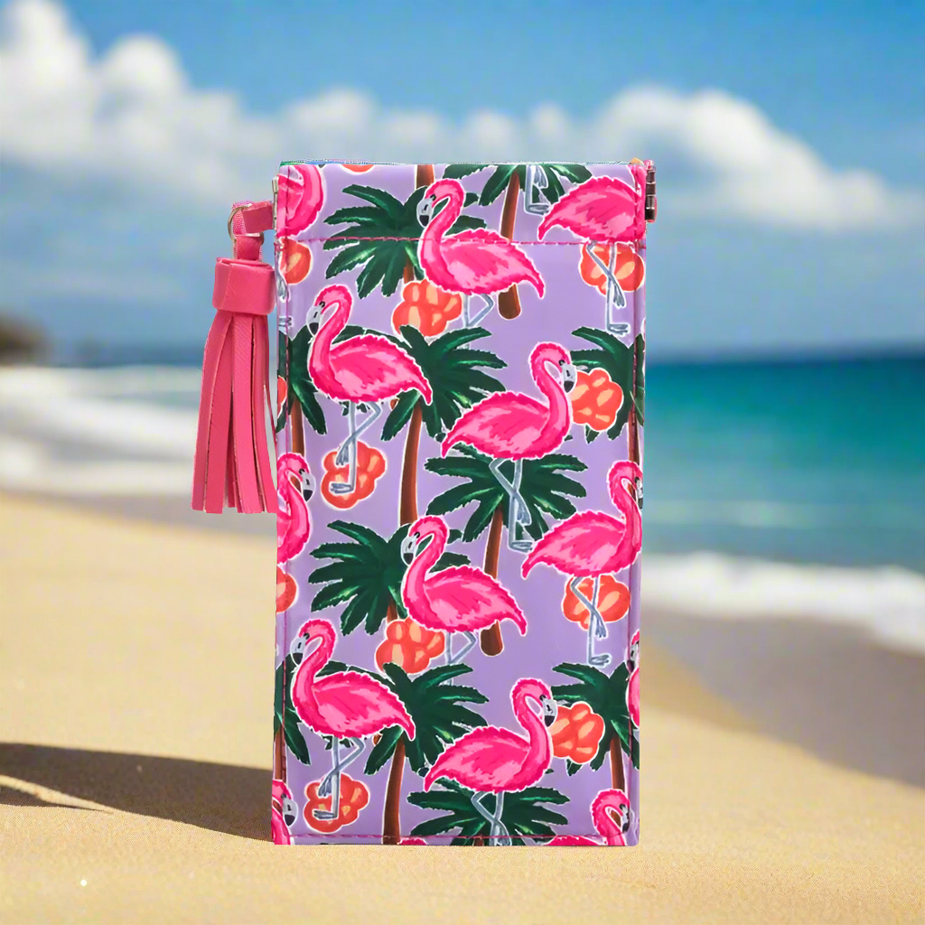 Salt and Palms Sunglass Case Flamingo