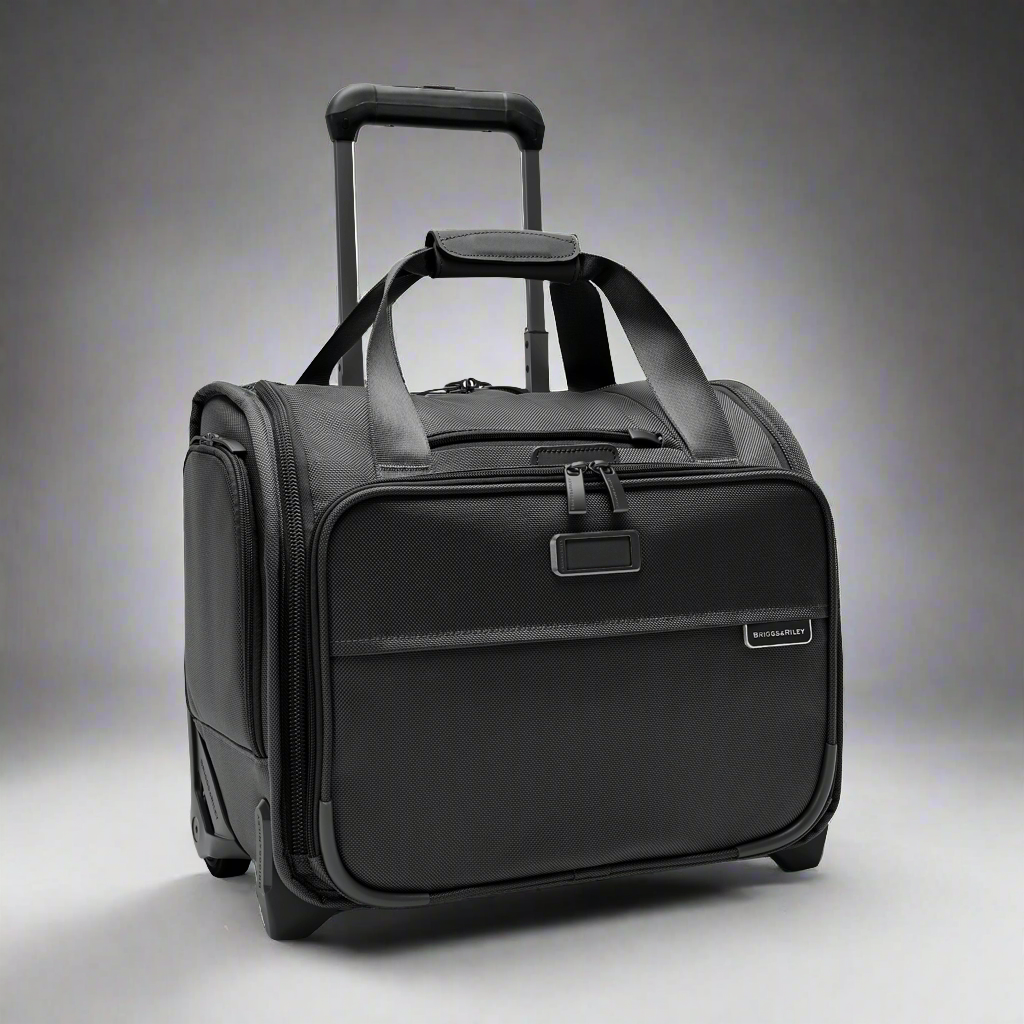 Briggs & Riley Baseline 15” Softside 2-Wheel Cabin Bag (Free Monogram)- BLU116 Black