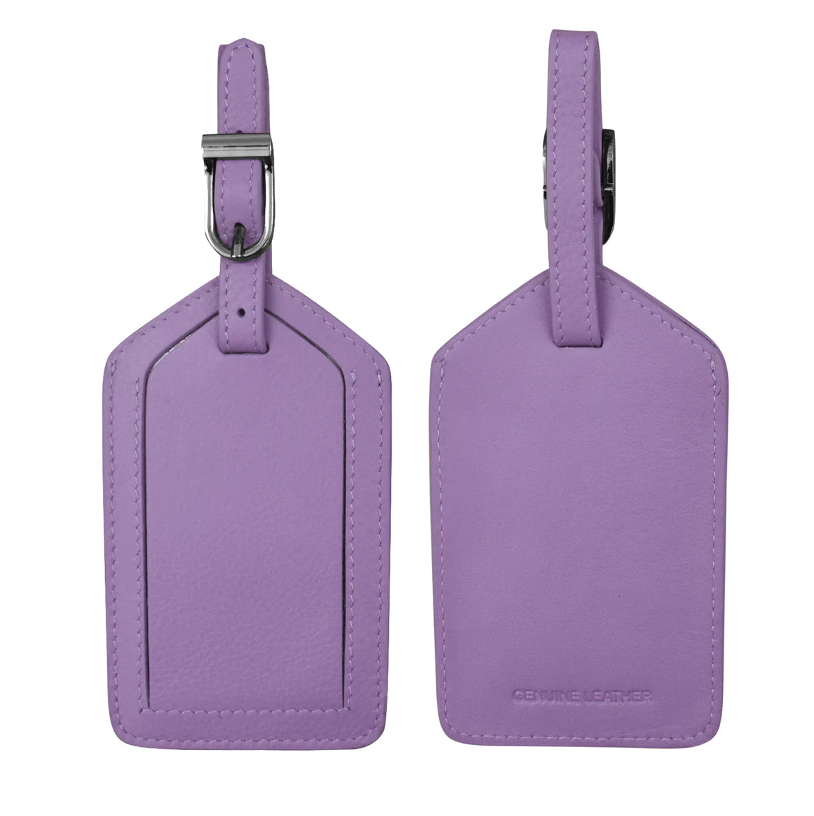 ili New York - Leather Luggage Tag- 6422 Amethyst