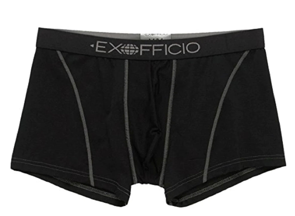 EXOFFICIO MEN'S GIVE-N-GO SPORT MESH 3inch BOXER BRIEF - 1241-2458 Black