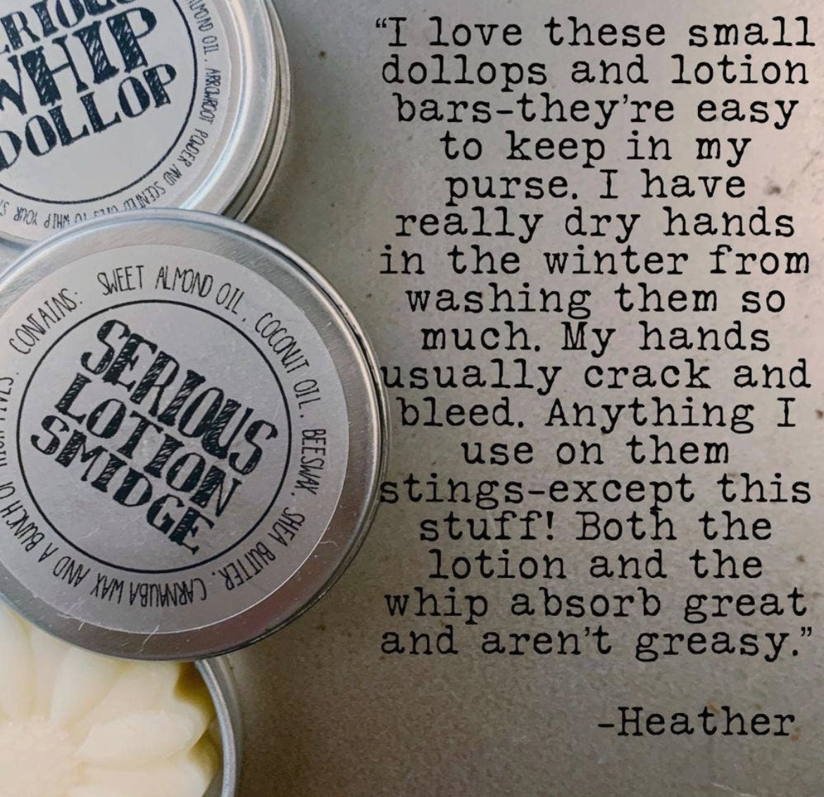 Serious Smidge - A Little Body Lotion Bar To Go! (TSA 3-1-1 compatible)- natural & handmade