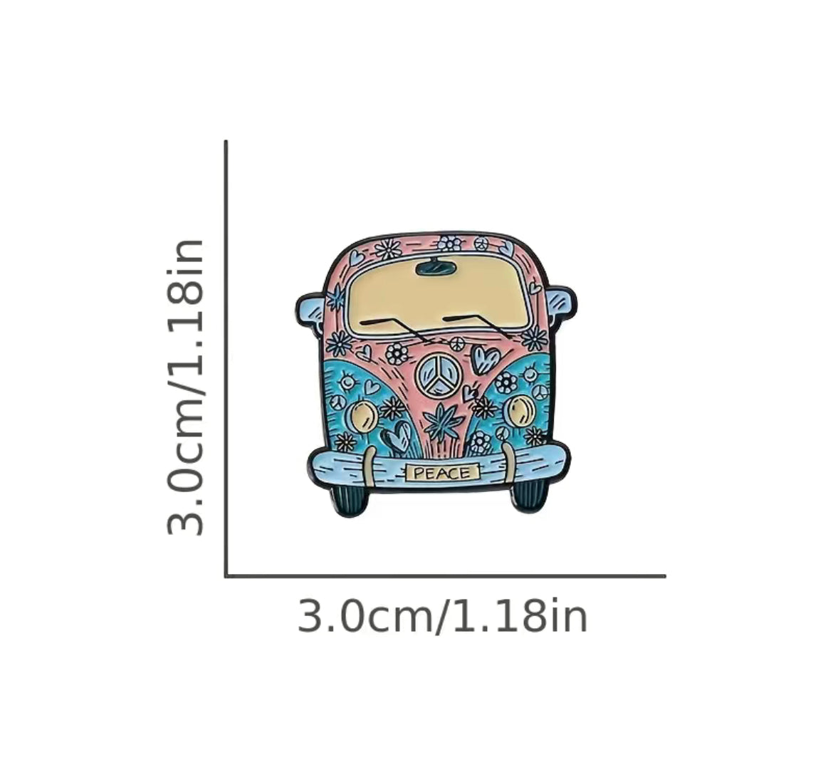 Fashion Pin- Peace Van