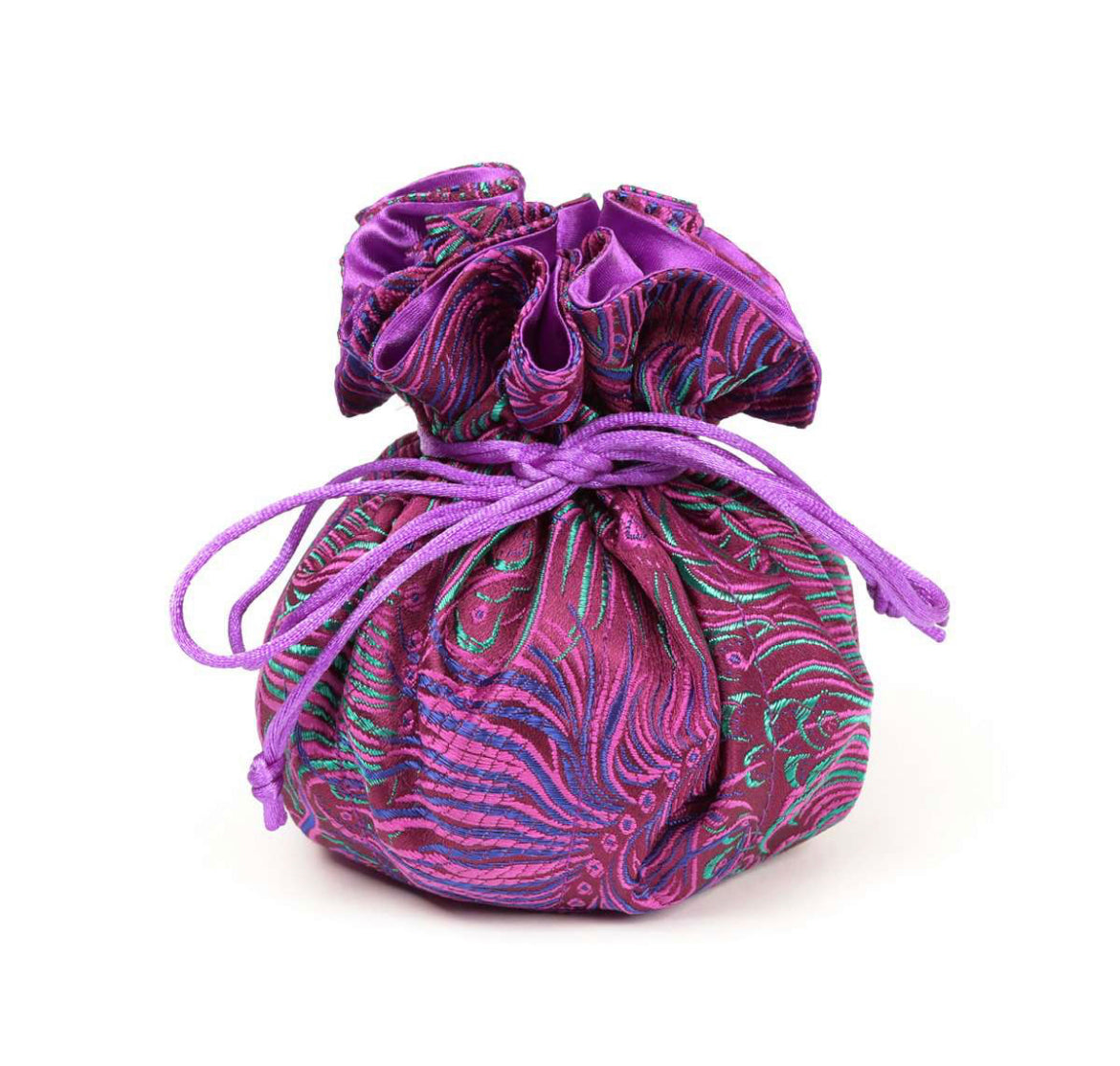 Cathayana Jewelry Pouch Peacock- Purple Blue