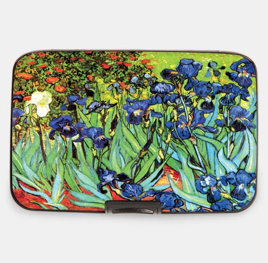 Monarque RFID Blocking Armored Wallet- Van Gogh Irises