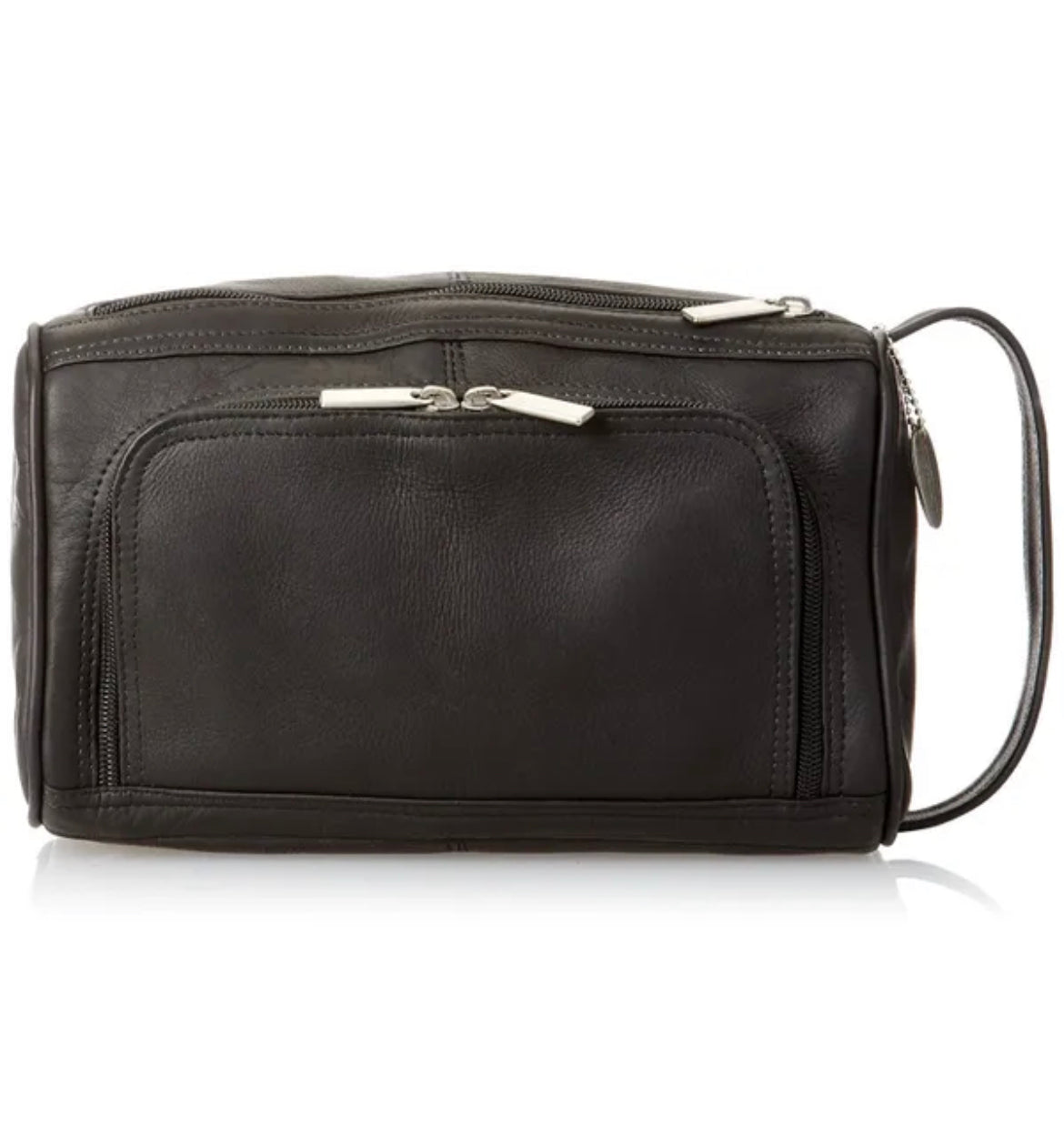 David King & Co. Leather Wide Open Shave Kit Black