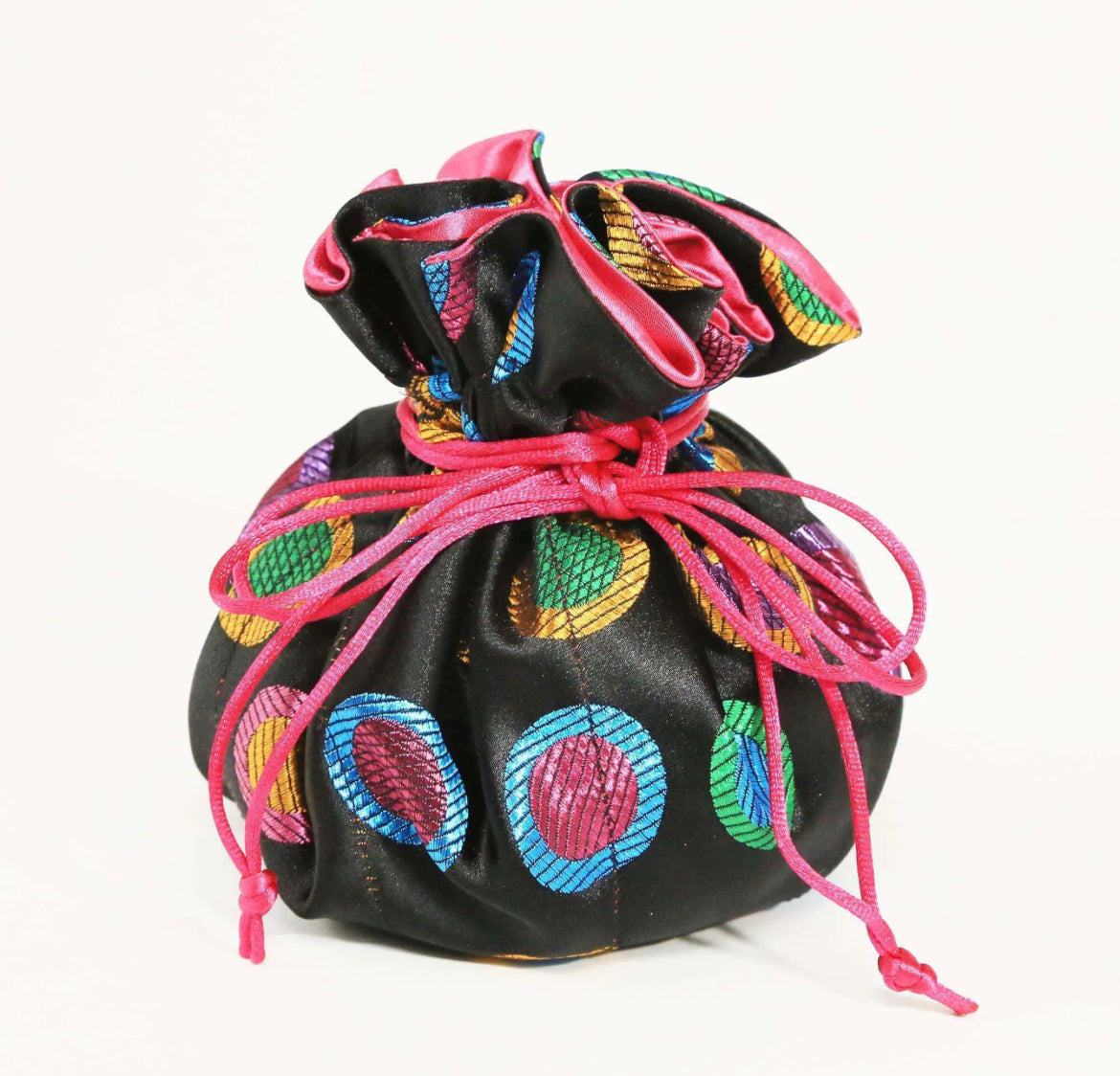 Cathayana Jewelry Pouch Polka Dots- Black