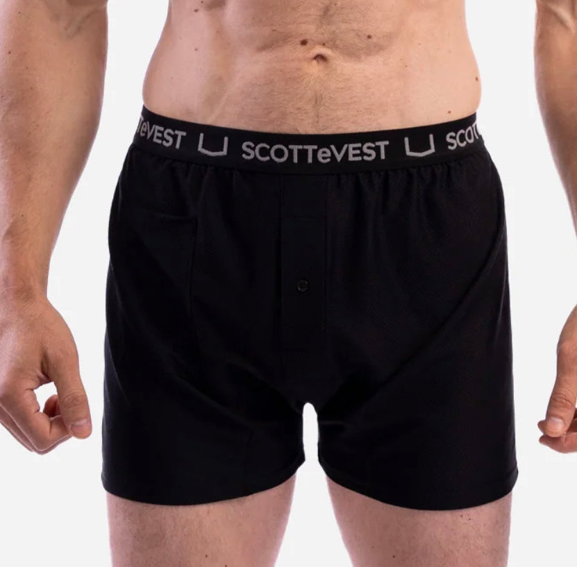 Scottevest- TRAVEL BOXER BRIEF Black XL
