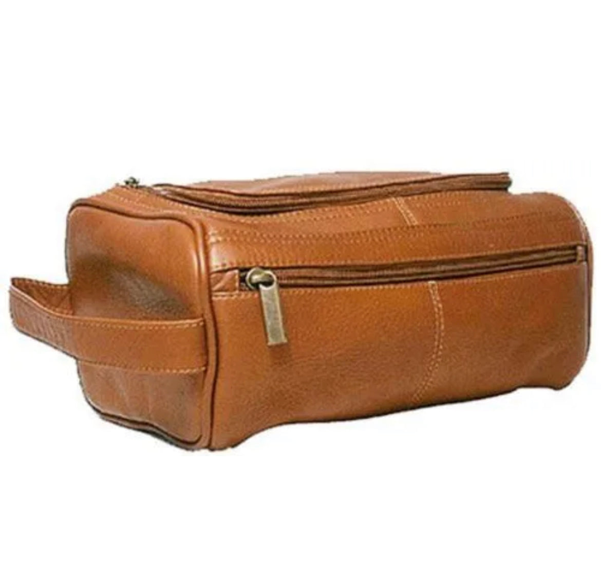 David King & Co. Leather Wide Open Shave Kit Tan
