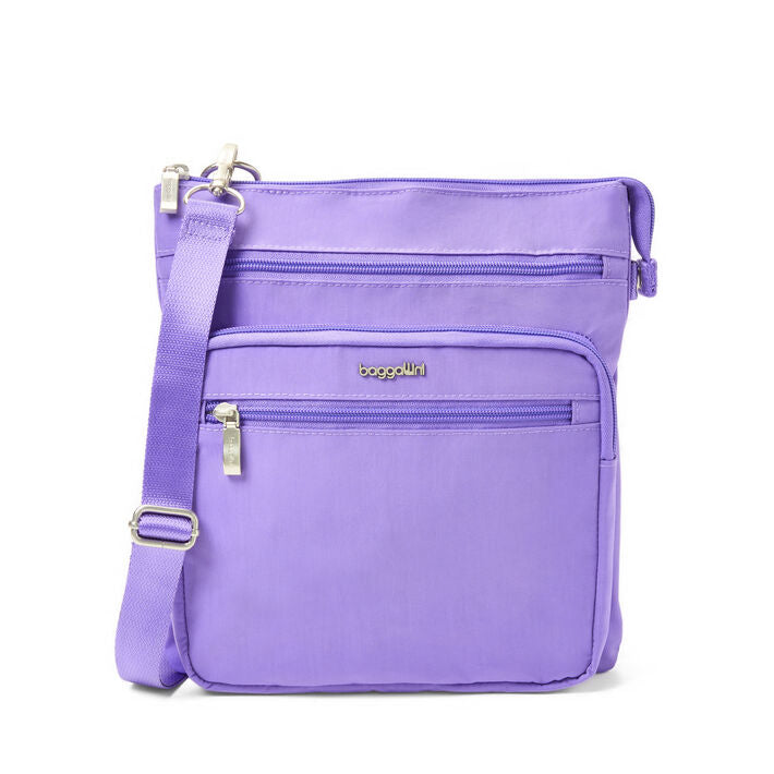 Baggallini Out And About RFID Crossbody Lavender Surf
