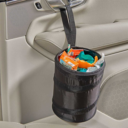 High Road Pop-Up Leakproof Vehicle Trash Can Black