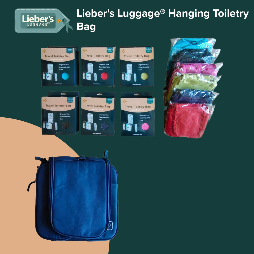 Lieber's Luggage® Travel Hanging Toiletry Bag