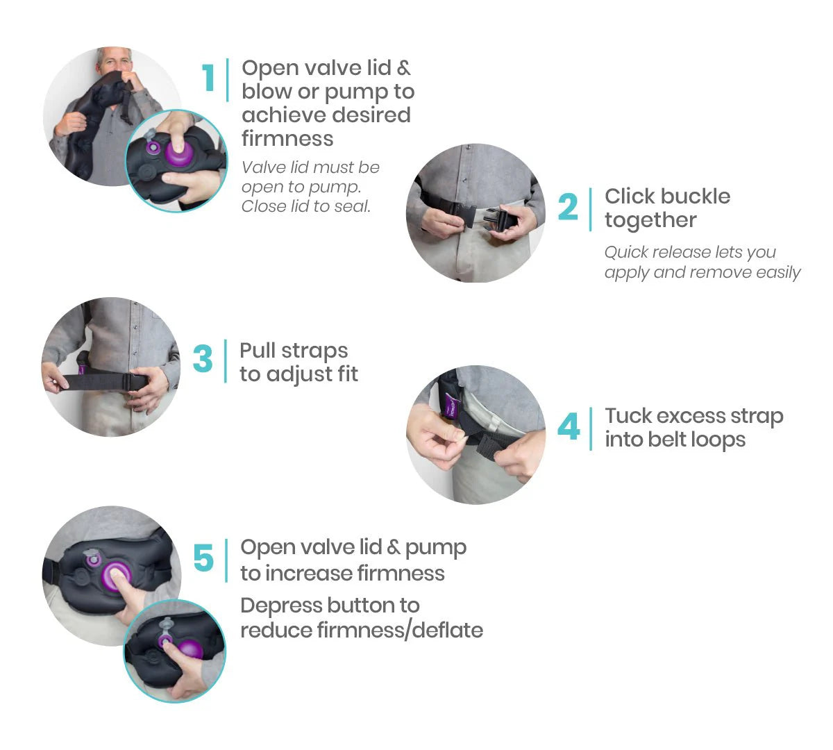 Cabeau® Incredi-belt Inflatable Lumbar Support