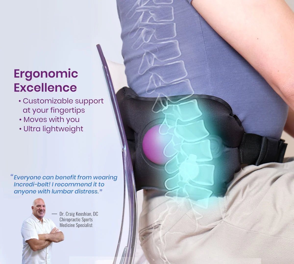 Cabeau® Incredi-belt Inflatable Lumbar Support