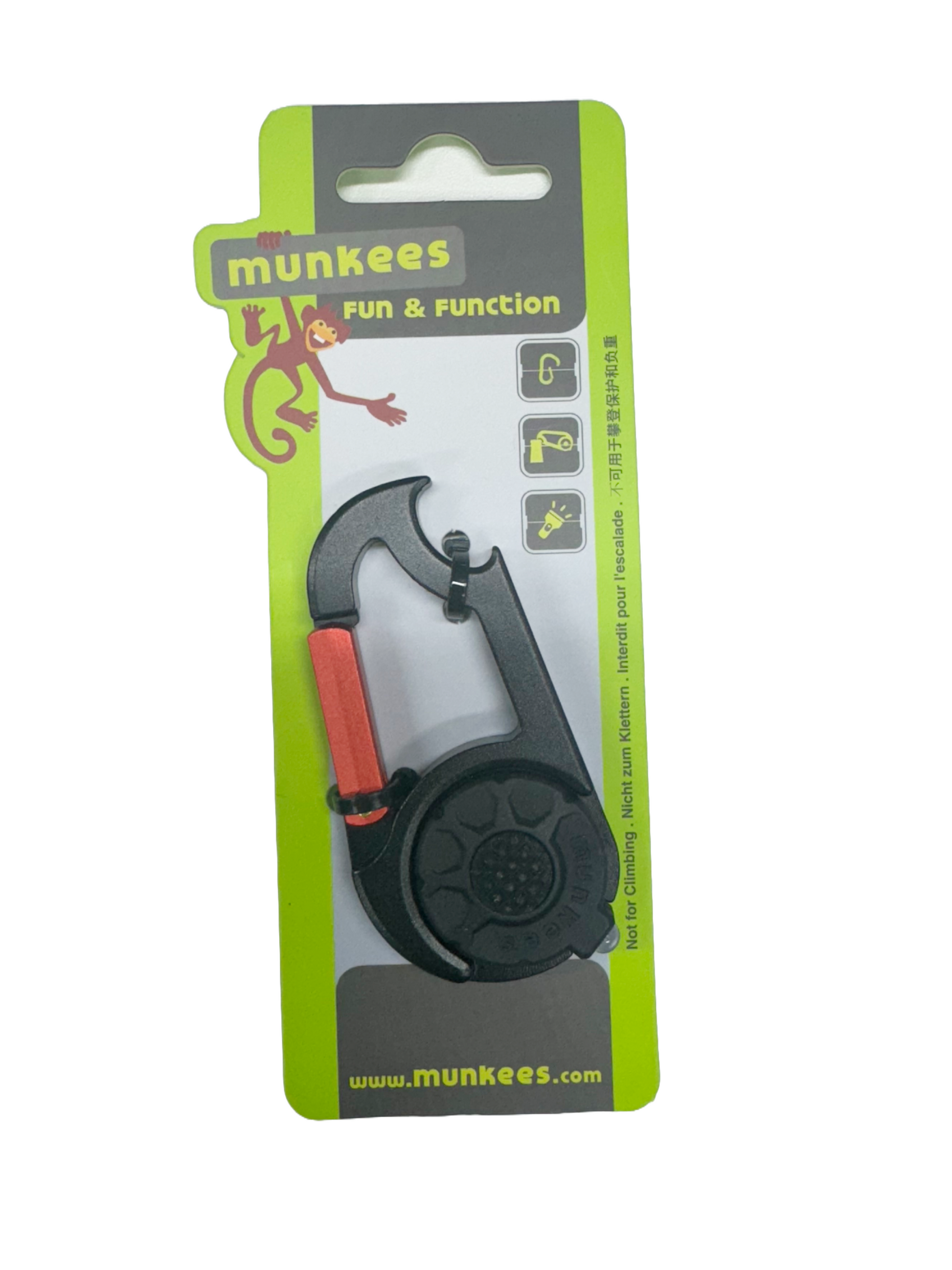 Acecamp LED Flashlight with Bottle Opener Black & Red