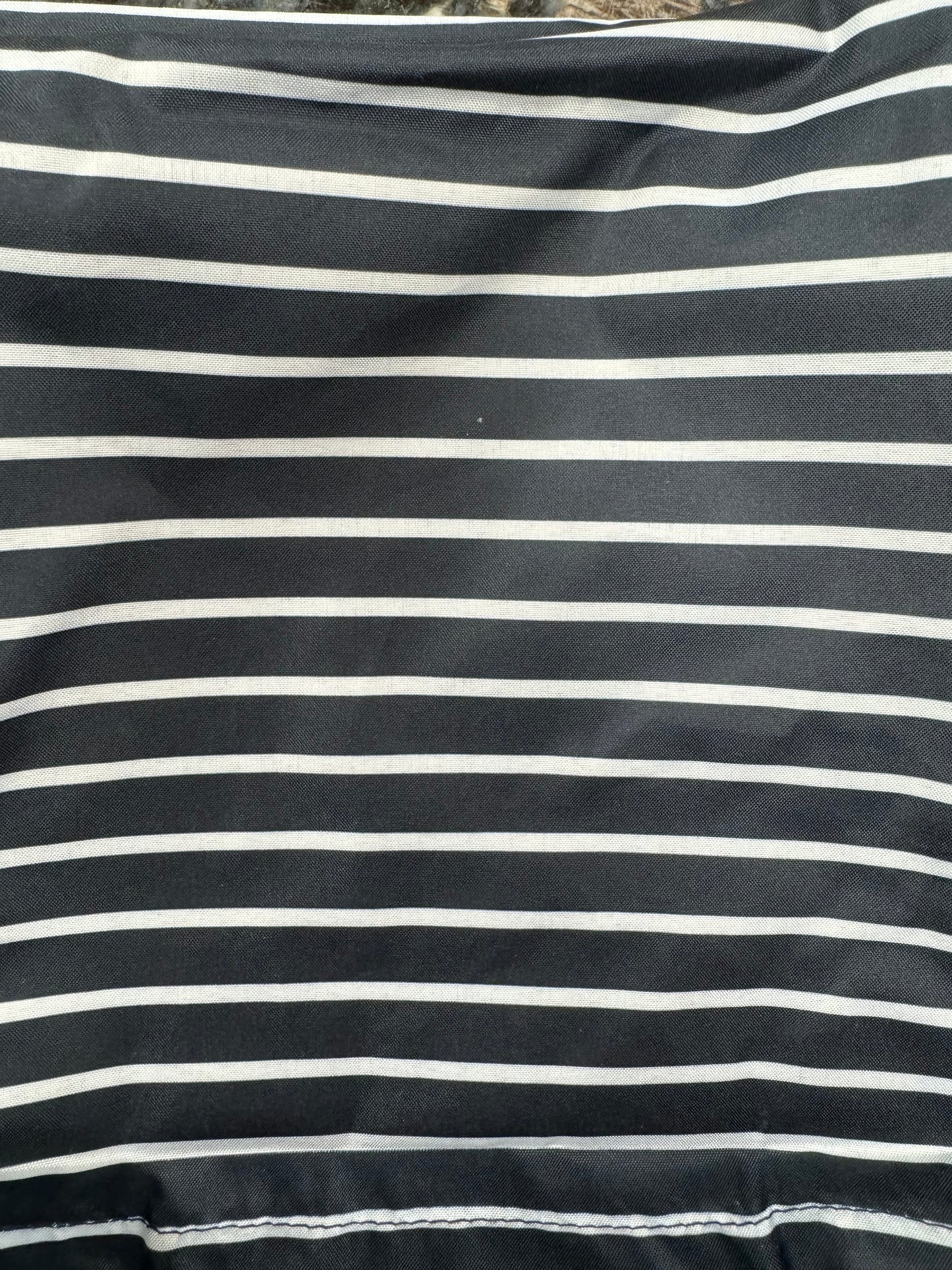 Water-Resistant Travel Rain Poncho- $15 Navy & White Stripe