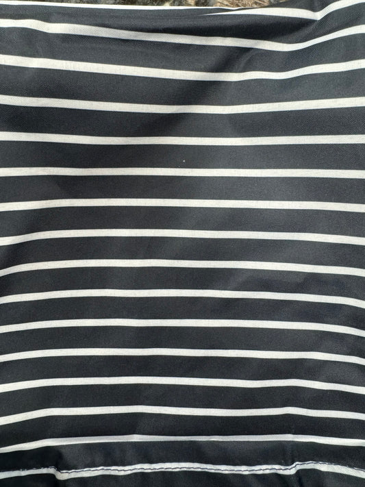 Water-Resistant Travel Rain Poncho- $15 Navy & White Stripe