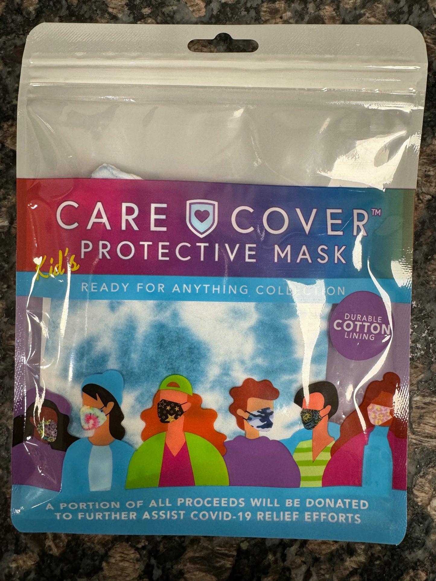 Carecover Protective Mask Blue Tie Dye