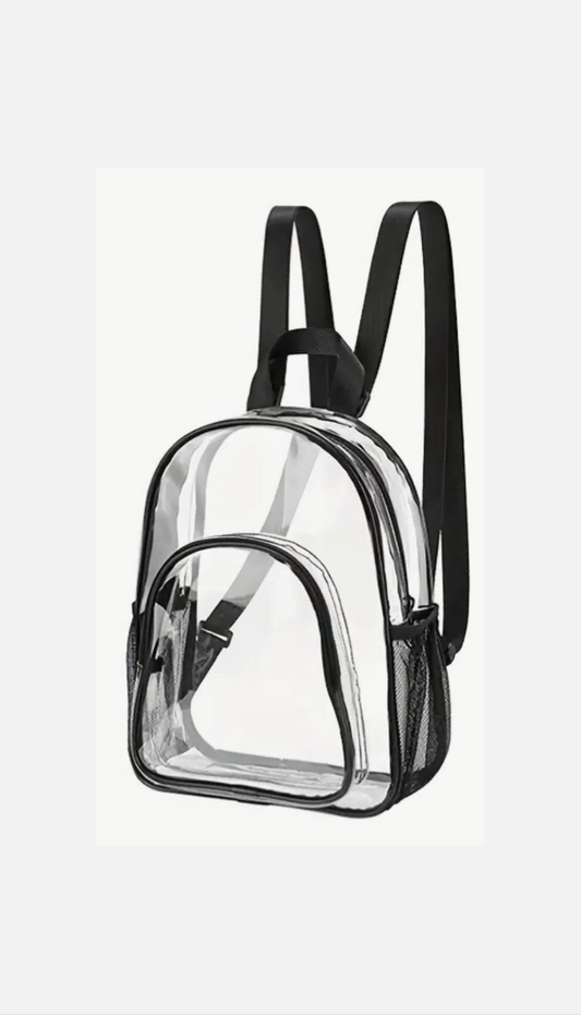 Medium Transparent/Clear Backpack Clear BLACK