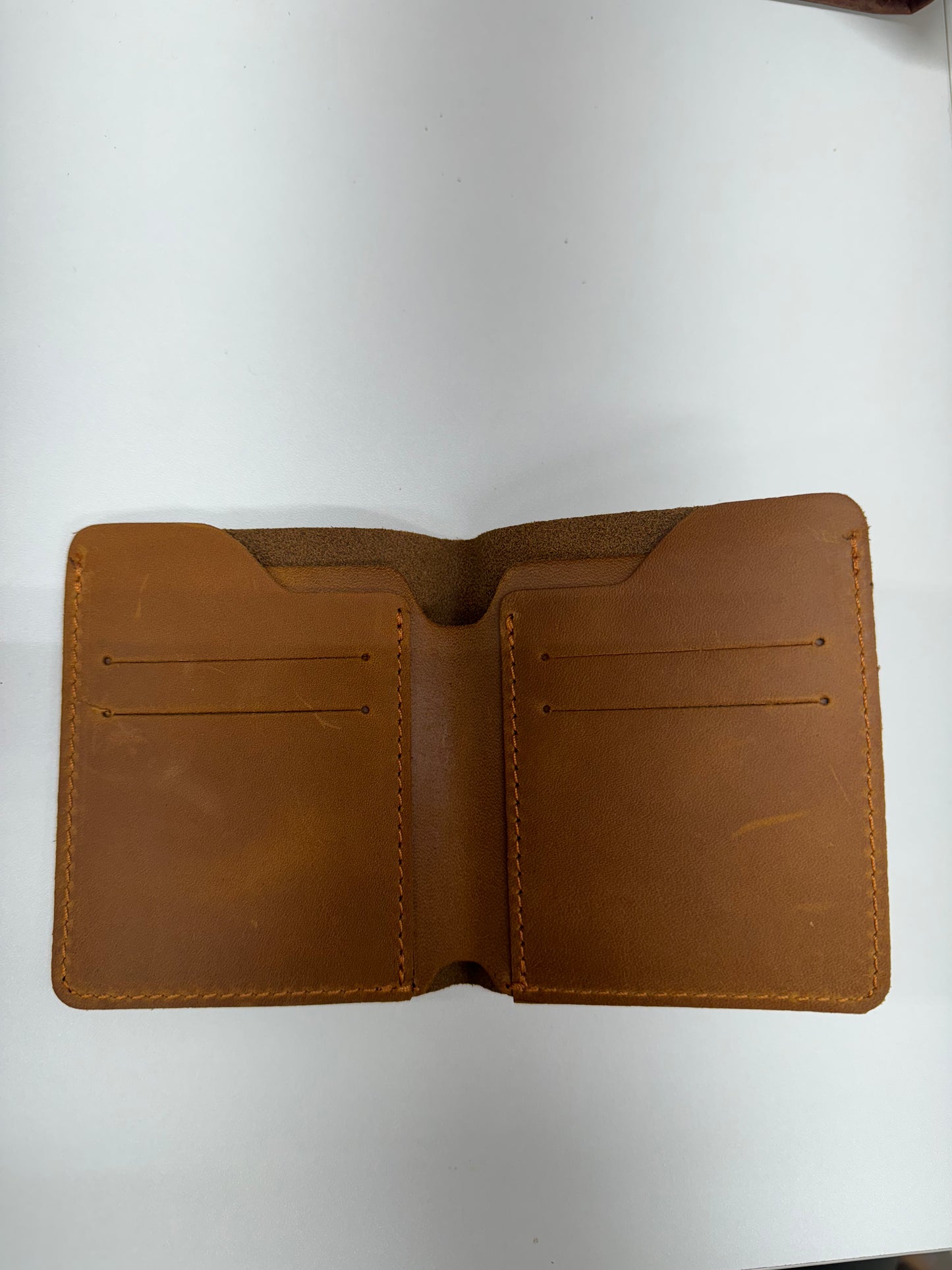American Leather Goods- Genuine Leather Customizable Bifold Wallet