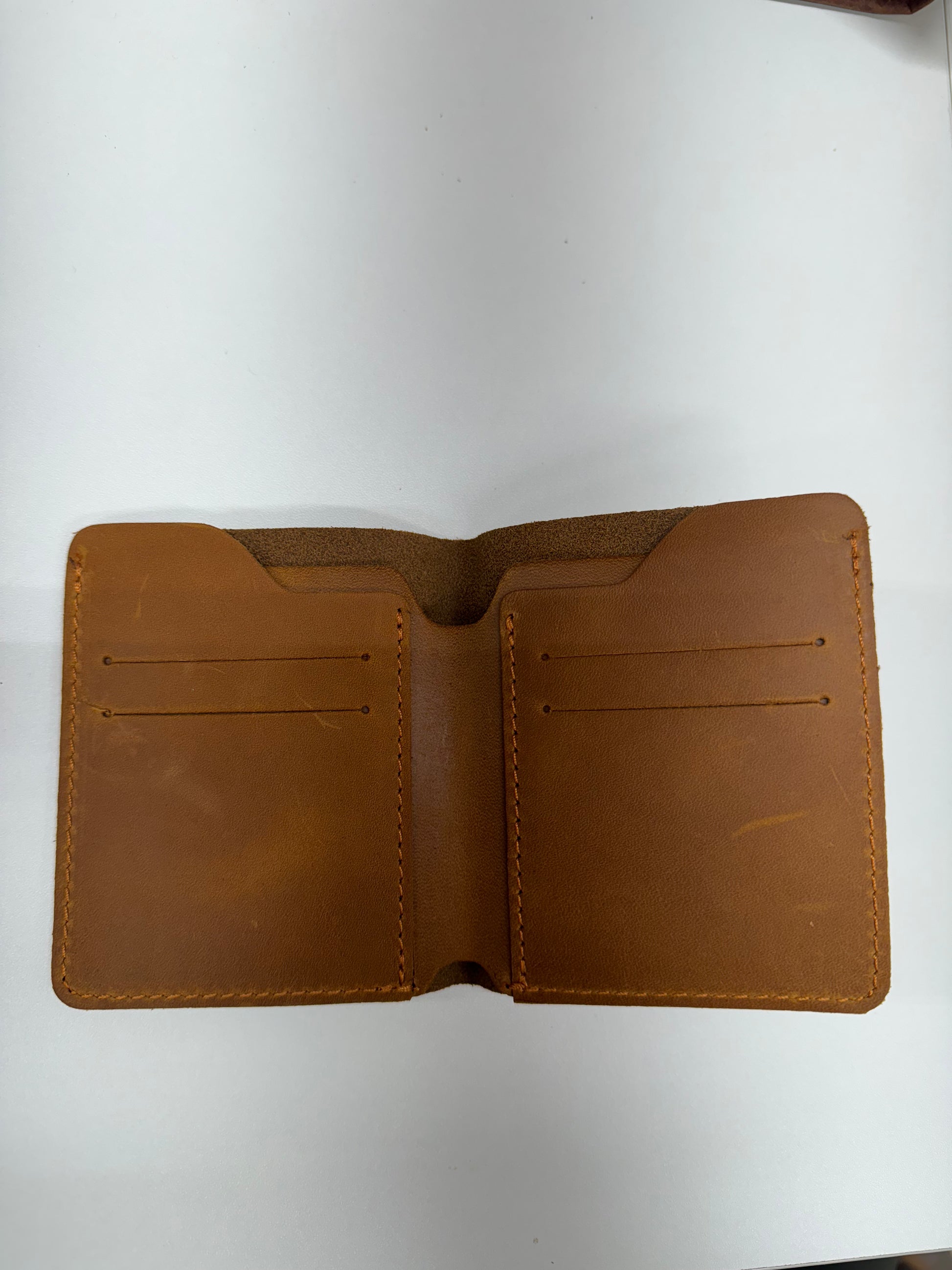 American Leather Goods- Genuine Leather Customizable Bifold Wallet