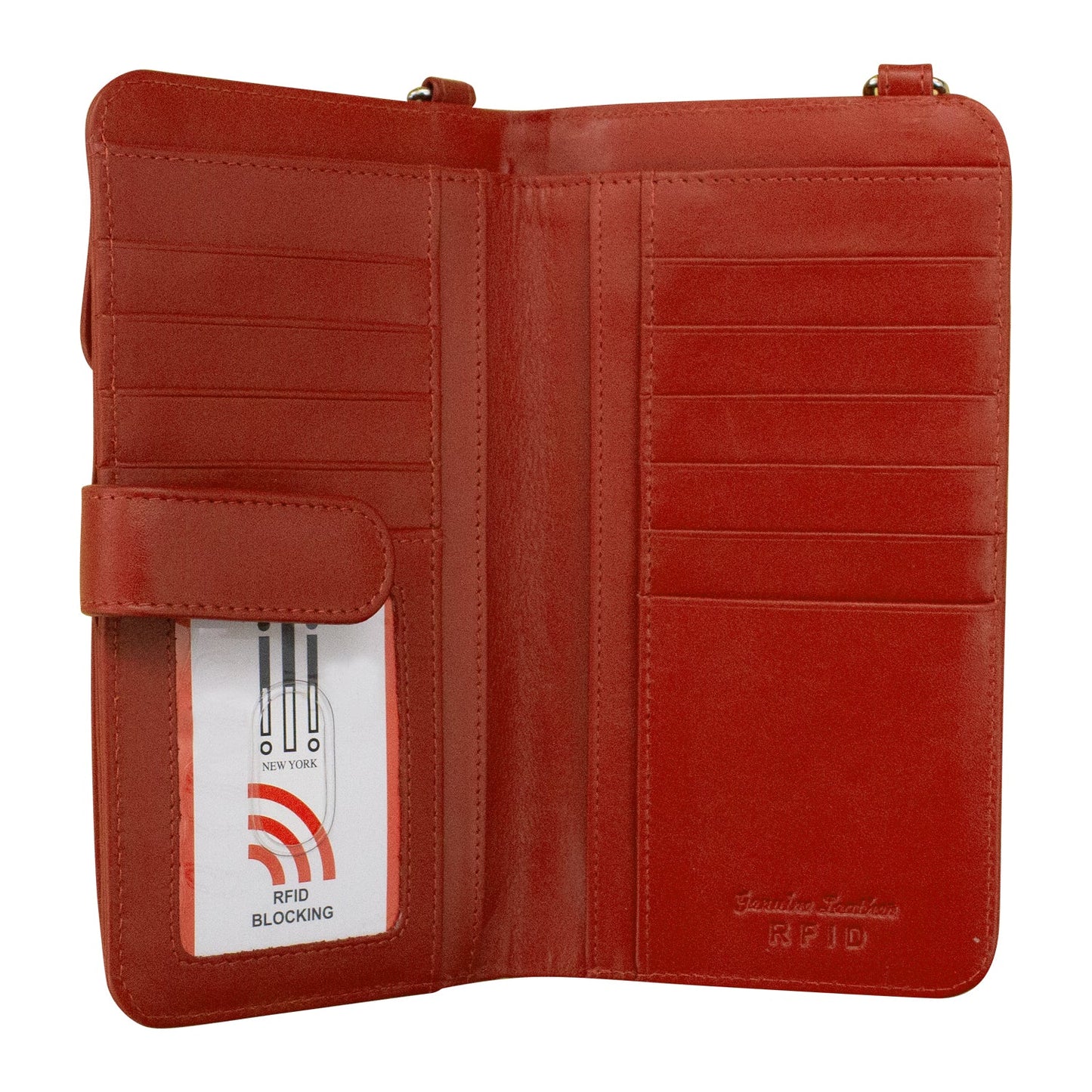 ili New York - RFID blocking leather Phone Wallet Crossbody- 6363