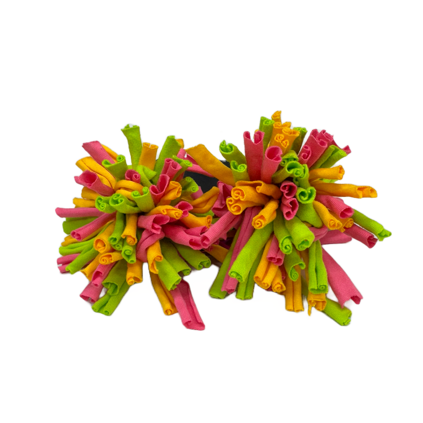 Lieber's Luggage® Lab- Bongels Bag Identifiers (Handmade in ABQ, NM) Multi- 90's Rad- Pink, Yellow, and Lime