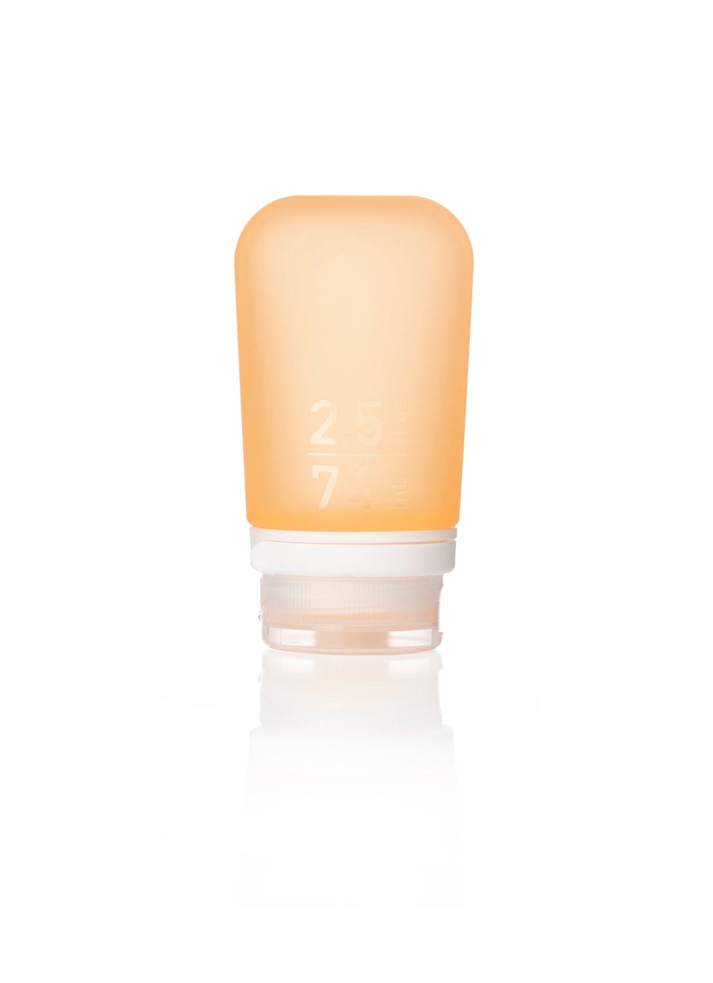 Humangear- 2.5 oz GoToob+ Silicone Toiletry 3-1-1 Bottle (MEDIUM) Orange