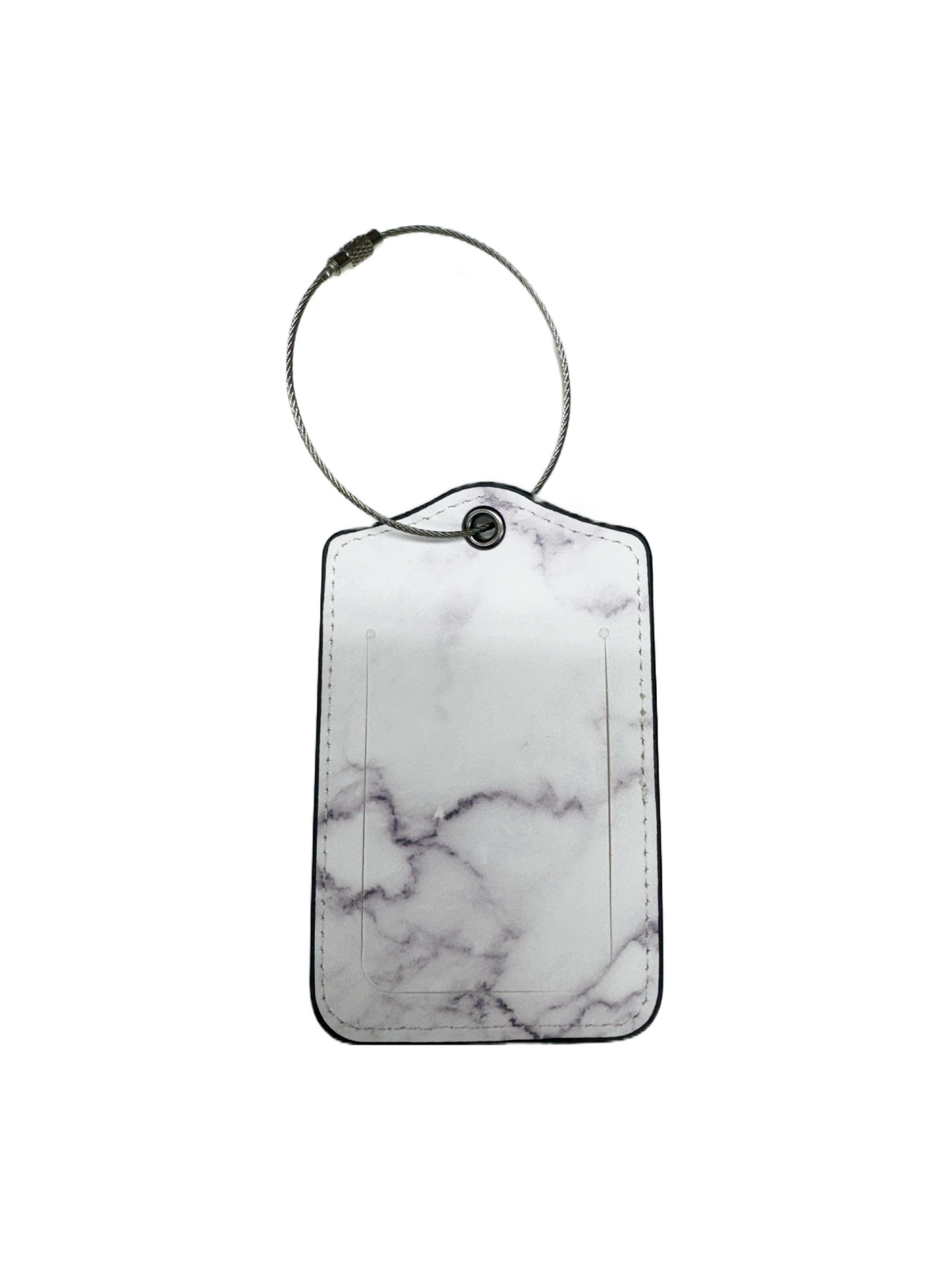 Luggage Tag - Marble Collection White