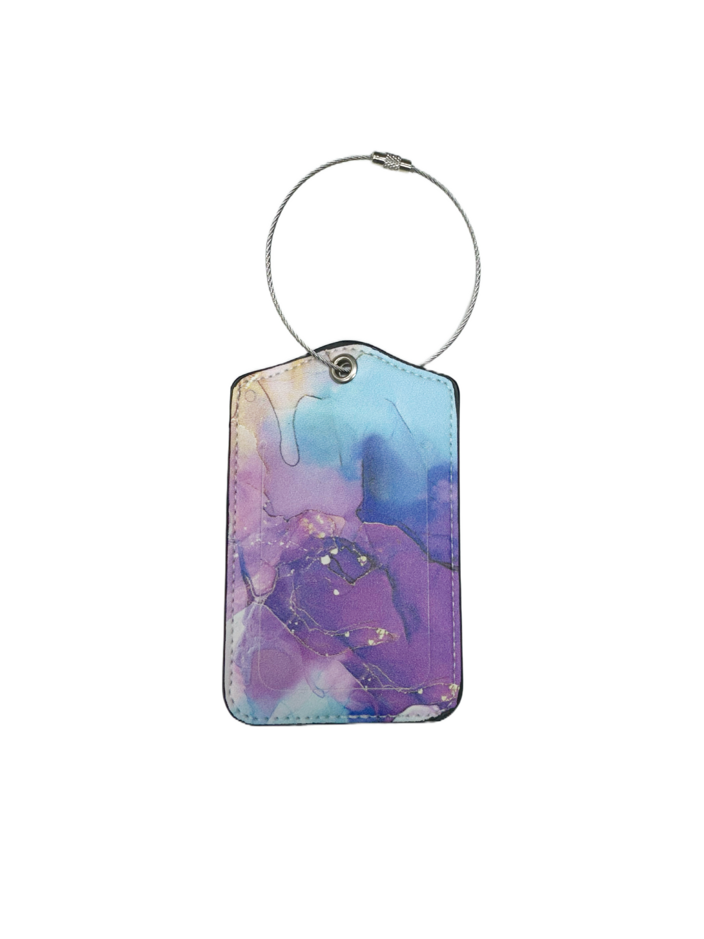 Luggage Tag - Marble Collection Purple & Blue
