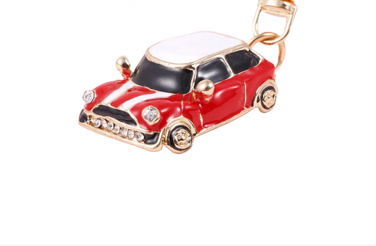 On Sale - Key Chain/Bag Charm- Mini Coop (Red)