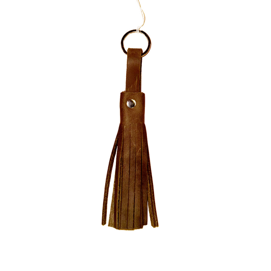 Genuine Leather Tassel Keychain/Bag Charm